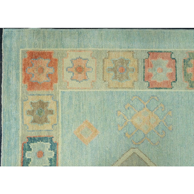 Turkish Oushak Rug 4'11" x 17'3" #20007 For Sale - Image 4 of 8