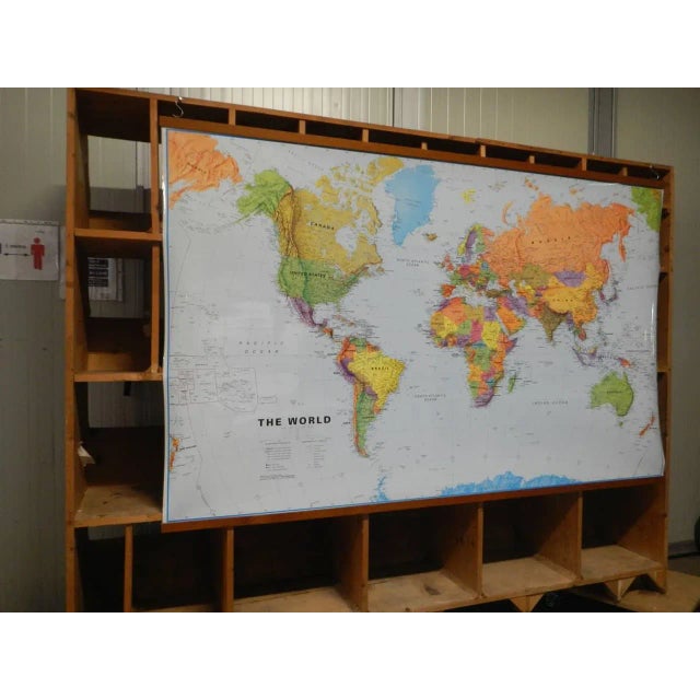 World Map in Laminated Paper Chairish