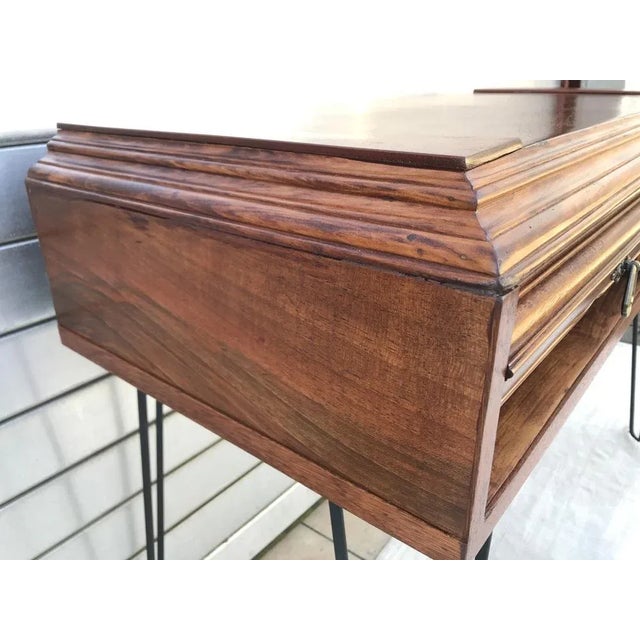 Walnut & Metal Desk For Sale - Image 15 of 18
