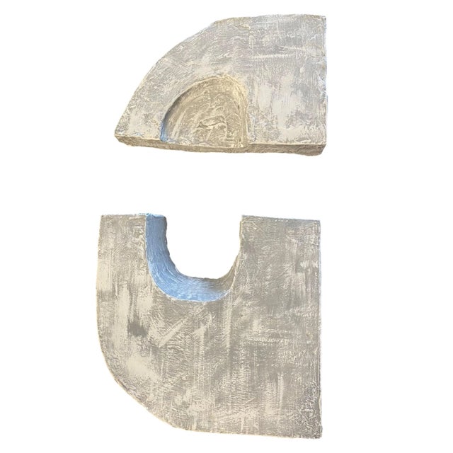 Minimalist Abstract Block Wall Art- Set of 2 For Sale In West Palm - Image 6 of 6