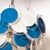Modernist Four-Tier White & Cerulean Murano Glass Disc Chandelier For Sale - Image 10 of 12