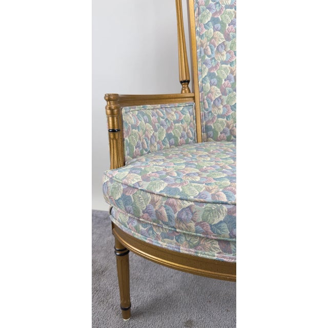 Late 19th Century 19th Century French Louis XVI Style Wingback Chair For Sale - Image 5 of 11