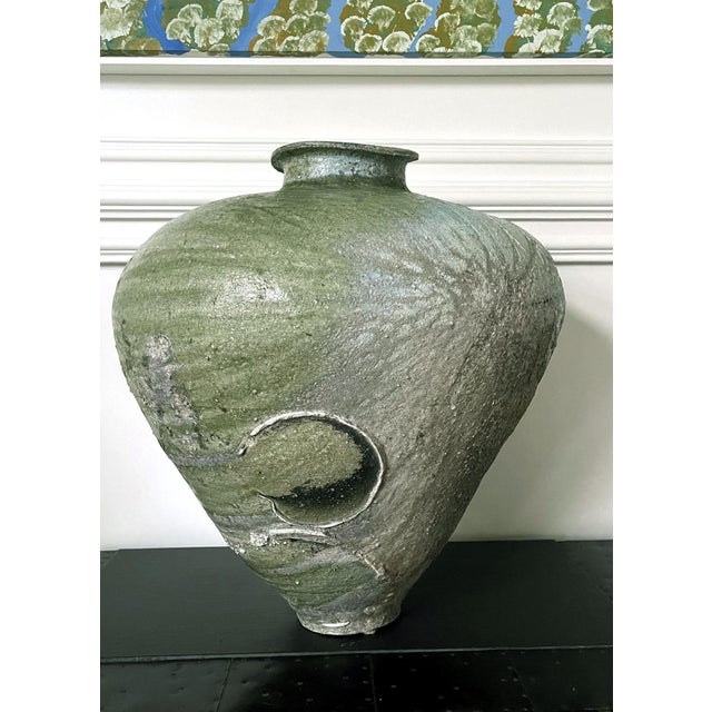 Arius Massive Ceramic Jar Tsubo by Japanese Potter Tsujimura Yui For Sale - Image 4 of 18