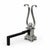 Pair of Architectural Andirons, Patinated Metal For Sale - Image 4 of 5