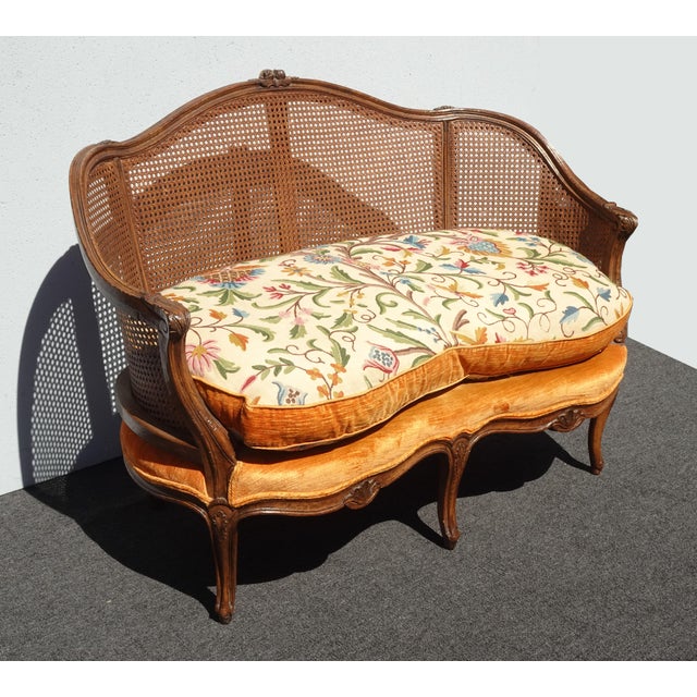 Gorgeous Settee in Good Antique Condition. Solid and Firm. Please note: one side of the cushion is in Great condition, but...