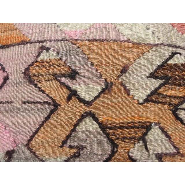Pink Vintage Kilim Rug Pillow Cover For Sale - Image 8 of 11