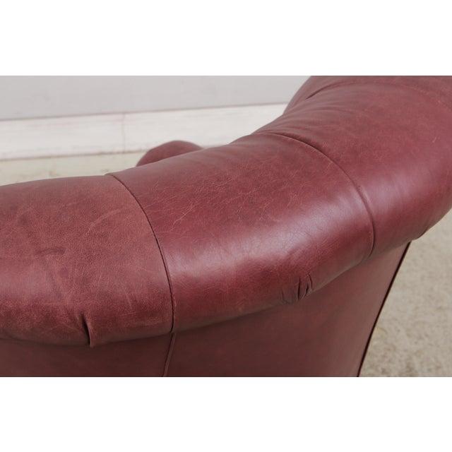 Restoration Hardware Ralph Lauren Tufted Leather Lounge Chair For Sale - Image 13 of 16