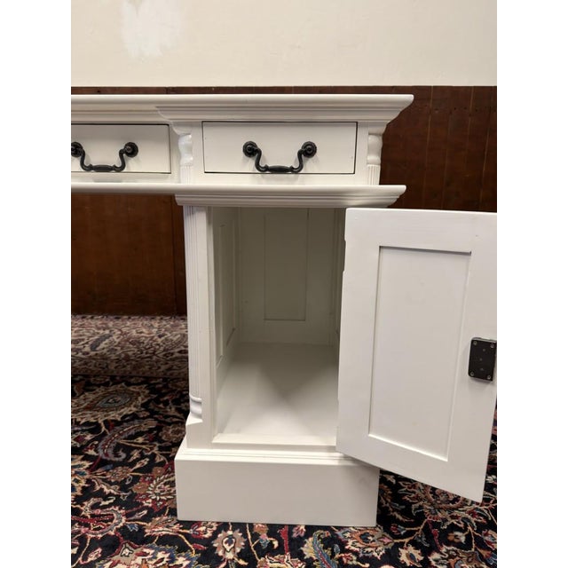 English Chesterfield Desk in White For Sale - Image 15 of 18