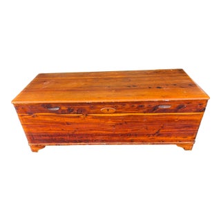 Large Vintage Solid Cedar Chest For Sale