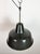 Industrial Black Enamel Factory Lamp with Iron Top, 1950s For Sale - Image 6 of 18