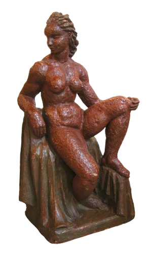 French 1940's Terra Cotta Sculpture of a Woman