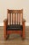 Harden Furniture Harden Antique Mission Oak and Leather Rocker For Sale - Image 4 of 12