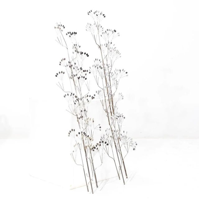 Silas Seandel Style Mid Century Brass Metal Birds Wall Art This wall art measures: 13 wide x 3 deep x 51 inches high We...