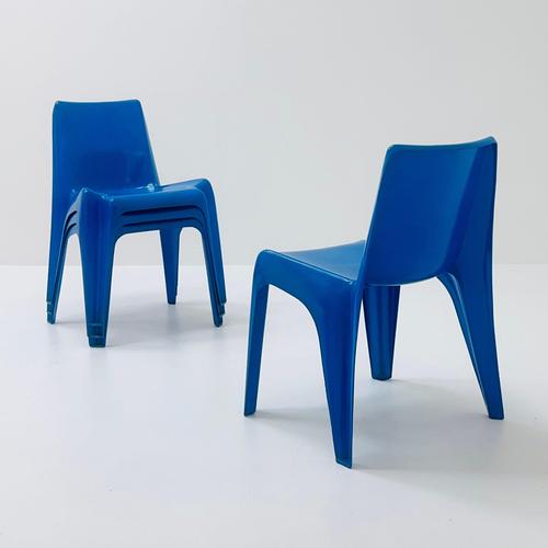 Space Age Blue BA1171 Chairs by Helmut Bätzner for Bofinger, Germany, 1970s For Sale - Image 6 of 11