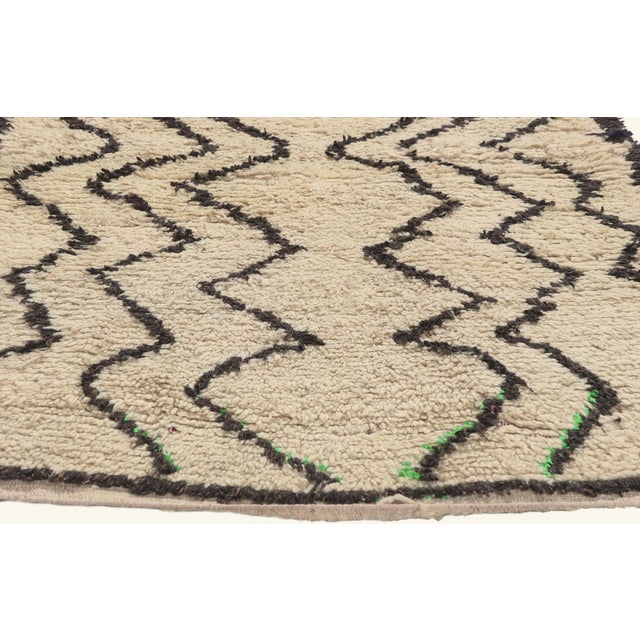 Berber Tribes of Morocco Vintage Azilal Boucherouite Moroccan Rug, 03'07 X 05'09 For Sale - Image 4 of 10
