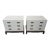Henredon White 3-Drawer End Tables With Brass Pulls - Pair For Sale
