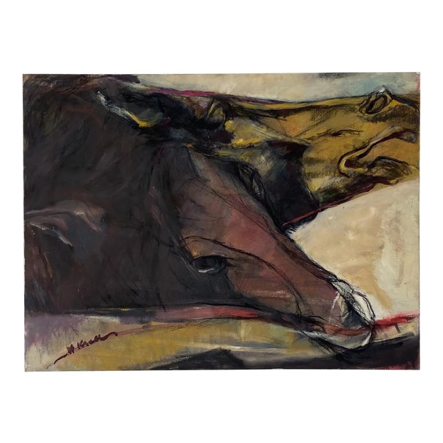 Horse in a Landscape, Oil on Canvas For Sale