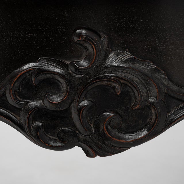1880s French Wood Black Patinated Side Table For Sale - Image 12 of 18