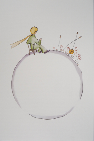 Antoine De Saint-Exupery, Le Petit Prince sur la planète fleurie, Lithograph