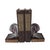 These elegant bookends feature a striking architectural design, blending heavy clear glass with a decorative "ribbon"...