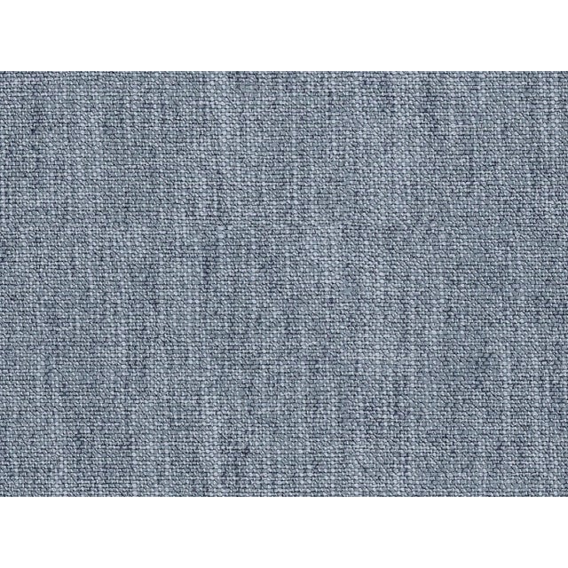 Contemporary Greta Ottoman, Slate Linen Swatch For Sale - Image 3 of 3