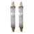 Vintage Large Skyscraper Art Deco Wall Sconces in Brass & Glass - a Pair For Sale