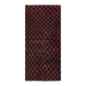 Wool Red Turkish Tulu Rug 3'2'' X 6'4''