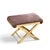Warren Lloyd for Weiman Mid Century Brass X Base Stools - Pair For Sale - Image 9 of 12