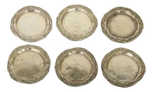 Vintage Brass Trays, Set of 6