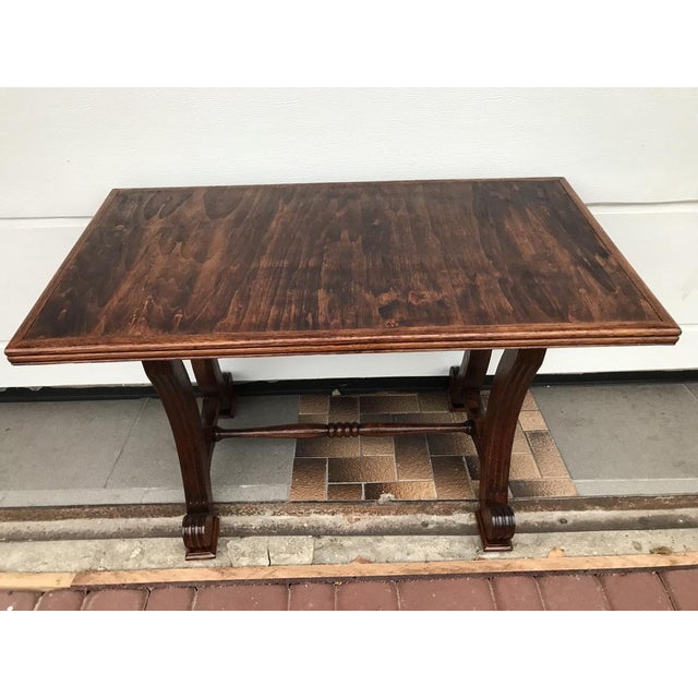 Brown Oak Coffee Table with Small Shelf, 1950s For Sale - Image 8 of 18