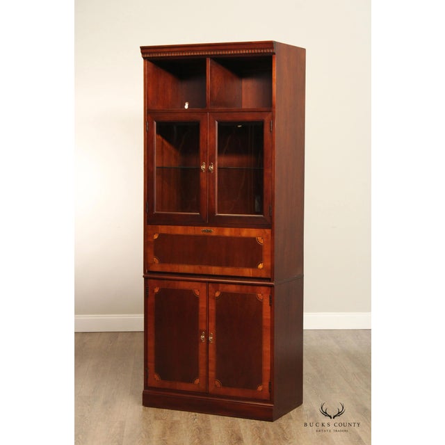 Hekman Furniture Hekman Federal Style Mahogany Secretary Bookcase For Sale - Image 4 of 13