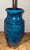 1970s 1970s Grand Drip Glaze Cobalt Blue Studio Pottery Ceramic Turned Pottery Lamp For Sale - Image 5 of 10