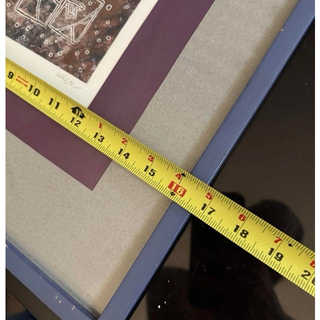 Vintage 1992 Huidie Signed Very Limited Lithograph Numbered 3/4 For Sale In Atlanta - Image 6 of 7