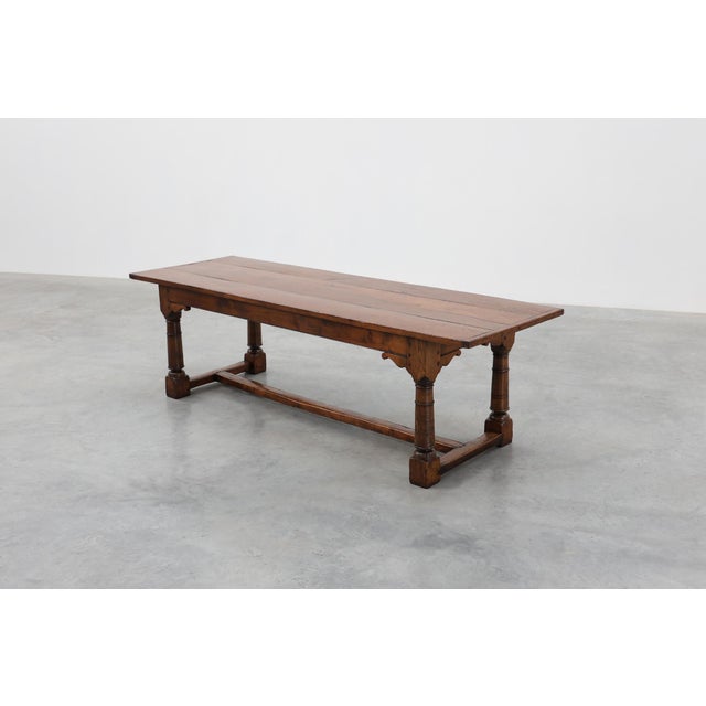 Large French Renaissance Revival Oak Refectory Dining Table, 1880 For Sale - Image 10 of 15