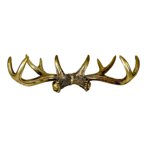 Vintage Rustic Adirondack Arts & Crafts Faux Antler Wall Mounted Hooks.