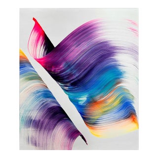 Contemporary Abstract Acrylic on Canvas Painting "Vibrations" by Nikolaos Schizas For Sale