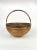 Large Italian Rattan & Brass Basket, 1970s For Sale - Image 6 of 12