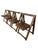 Bring versatile Mid-Century Modern style to your dining or entertaining space with this set of four vintage walnut folding...