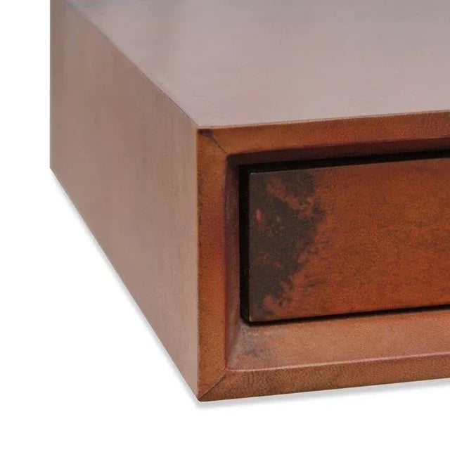 1960s 1960s Attributed to Julian Chichester Cortes Brown Vellum Console Table For Sale - Image 5 of 7