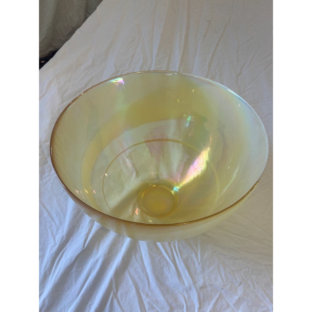 1990s Large Yellow Yalos Murano Decorative Bowl For Sale - Image 5 of 8