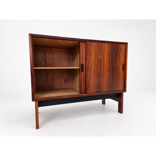 Low Sideboard in Rosewood with Sliding Doors, Denmark, 1960s For Sale - Image 14 of 18