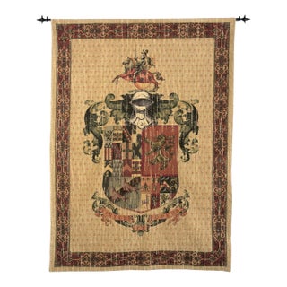 A Knight's Coat of Arms Tapestry - 186 X 135 Cm (6'1" X 4'5") - Requires Rod Size 4 For Sale