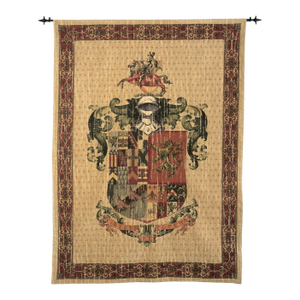 A Knight's Coat of Arms Tapestry - 186 X 135 Cm (6'1" X 4'5") - Requires Rod Size 4