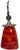 Late 20th Century Murano Orange Red Abstract Flower Bud Pendant Light For Sale - Image 16 of 18