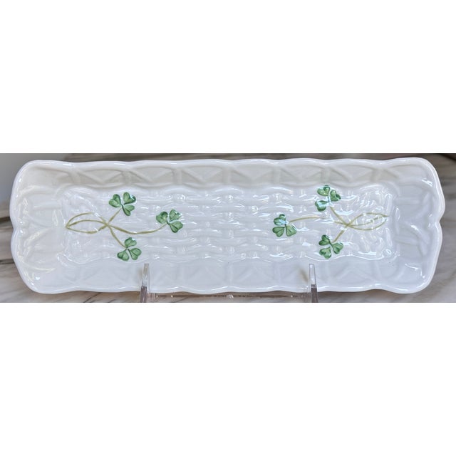 Made in Ireland Vintage Belleek Mint Server For Sale In Seattle - Image 6 of 12