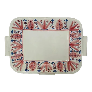 Vintage Sweden ‘Laholm’ Hand Painted Ceramic Pottery Serving Dish, Mid-Century