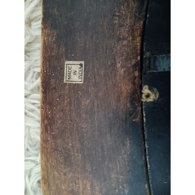 1970s Large Vintage Indian Hand Carved Hardwood Architectural Wall Organizer For Sale - Image 5 of 8
