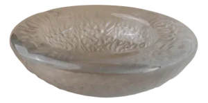 Vintage Clear and Ice Murano Glass Ashtray, Italy, 1970s