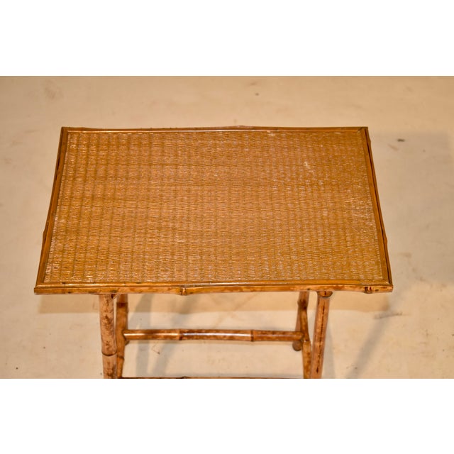 Wood Late 19th Century Tortoise Bamboo Side Table For Sale - Image 7 of 8