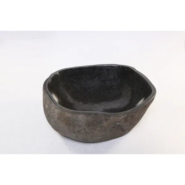Chinese Round Free Form River Stone Vessel 3 For Sale - Image 3 of 5